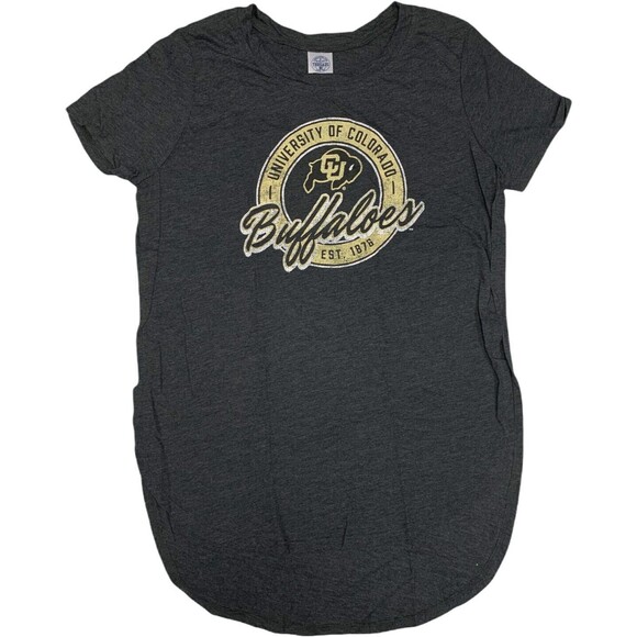 University Colorado Buffalo Women’s T-Shirt Large 12/14 Gray - Picture 1 of 3
